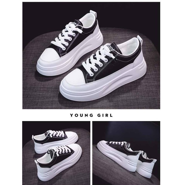 TBIG [COD] Sepatu Sekolah Sneakers Import Shoes HENYI Wanita Sepatu Korea Style Sekolah Kuliah