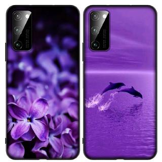 Soft Case Tpu Motif Bunga  Mawar Lavender Ungu  Untuk  Vivo 