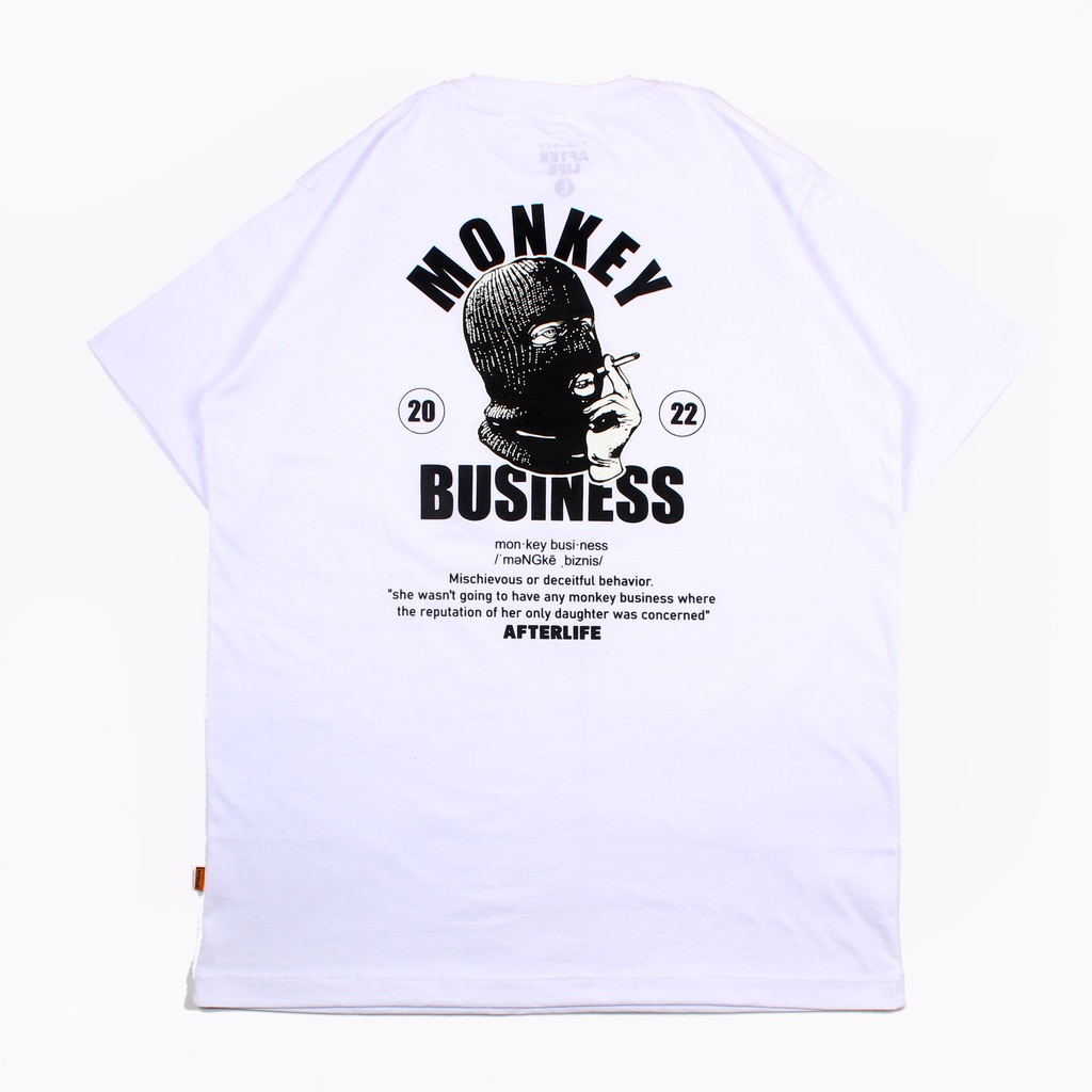 AFTERLIFE - Tshirt Monkey Business White | 21052B