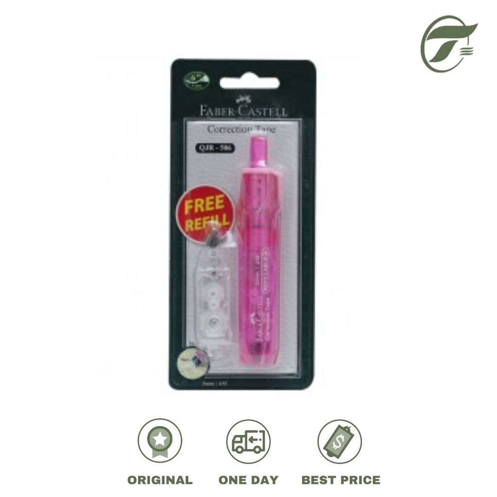 

CORRECTION TAPE QJR-506 169452/169452R (FREE 1 REFILL) FABER CASTEL PINK