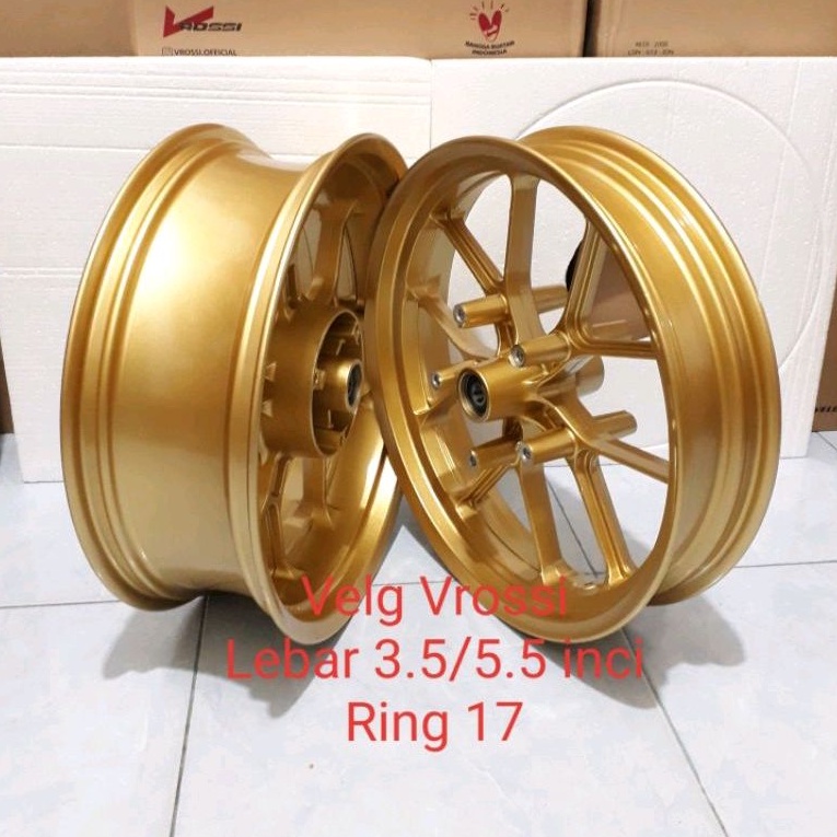 Velg Vrossi Ninja 250 fi Z250 R25 MT25 Triple Disc lebar 3.5 5.5 inchi pelek V rossi Double disk kaw