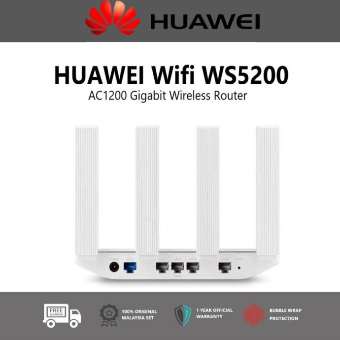 Modem Wifi Router Huawei Ws5200 Gigabit Dualcore Dualband 2.4Ghz 5Ghz Cisiimart