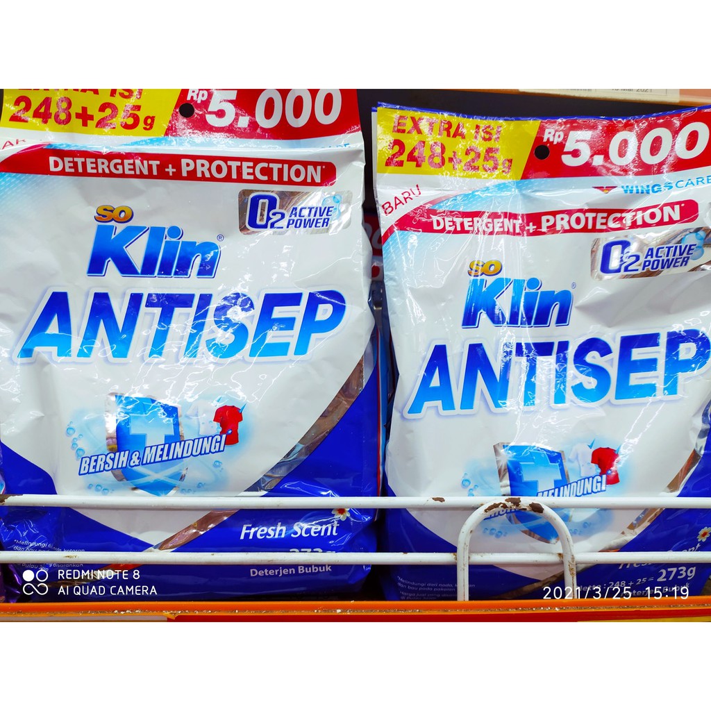 SoKlin POWDER DETERGENT ANTISEP Bag 250gr So Klin Detergen Bubuk Antiseptik 250 g gr Gram Antiseptic Anti Virus Anti Bakterial Disinfectan Desinfectant Desinfektan