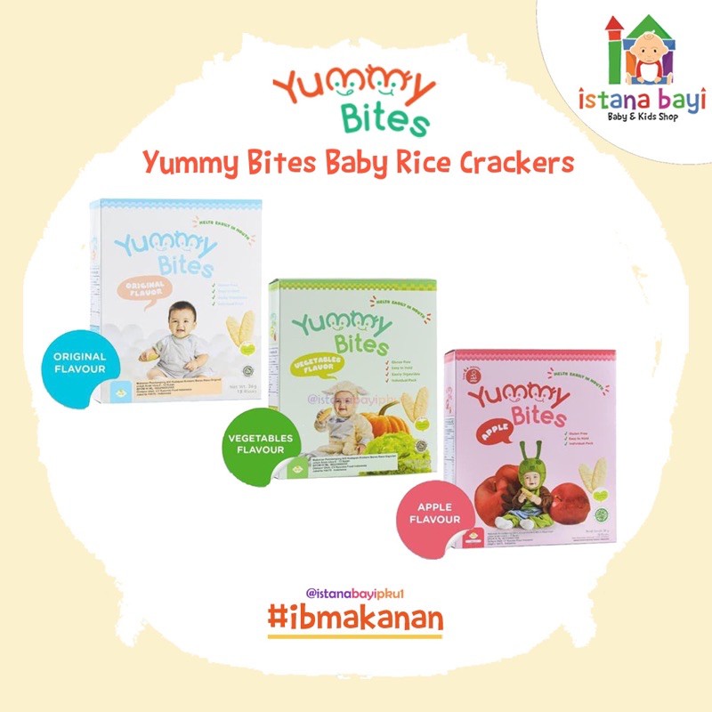 YUMMY BITES 50 GR - Yummy bites Crackers Snack makanan bayi