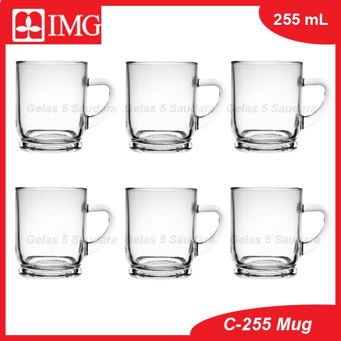 1 SET 6 PCS Cangkir Kopi dan Teh / Cangkir Teh/ Cangkir Kaca/ Gelas Minum / Gelas Coffee Cup/Cangkir