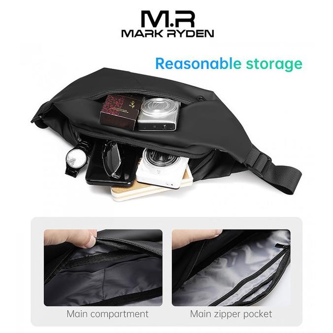 Mark Ryden MR7786D Crossbody Bag - Tas Selempang Sling - BLACK