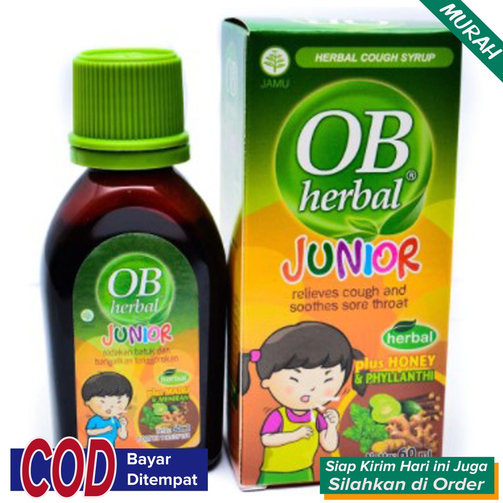 Obat Batuk ANAK Gatal tenggorokan Pelega Pernafasan AMPUH Murah ~ Sirup OB Herbal Anak 60ml