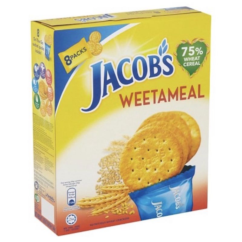 

Jacobs Crackers Weetameal wholewheat Biscuit Gandum 144gr