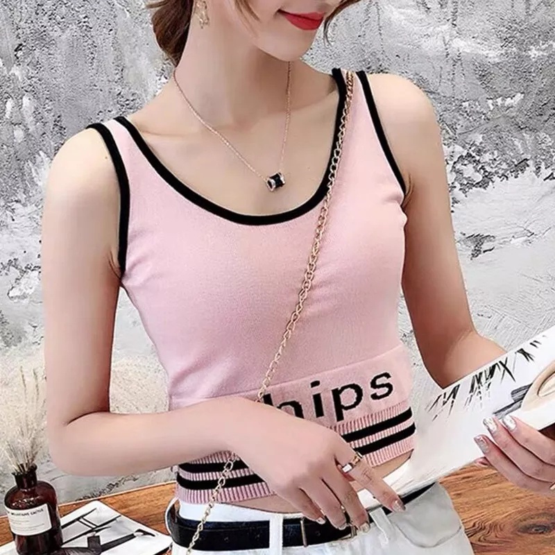 Tmall88 Bra Push Up Sport Crop Fitness Gym Pakaian Dalam Wanita