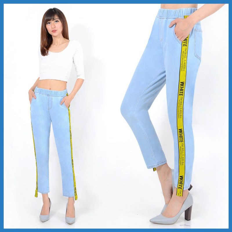 Celana Levis Celana Cewek NEW CELANA JEANS WANITA BAGGY OFW Kuning