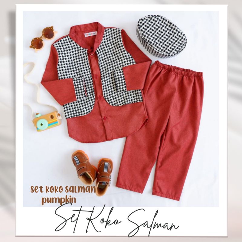 SET KOKO SALMAN FASHION BUSANA MUSLIM ANAK LAKI LAKI