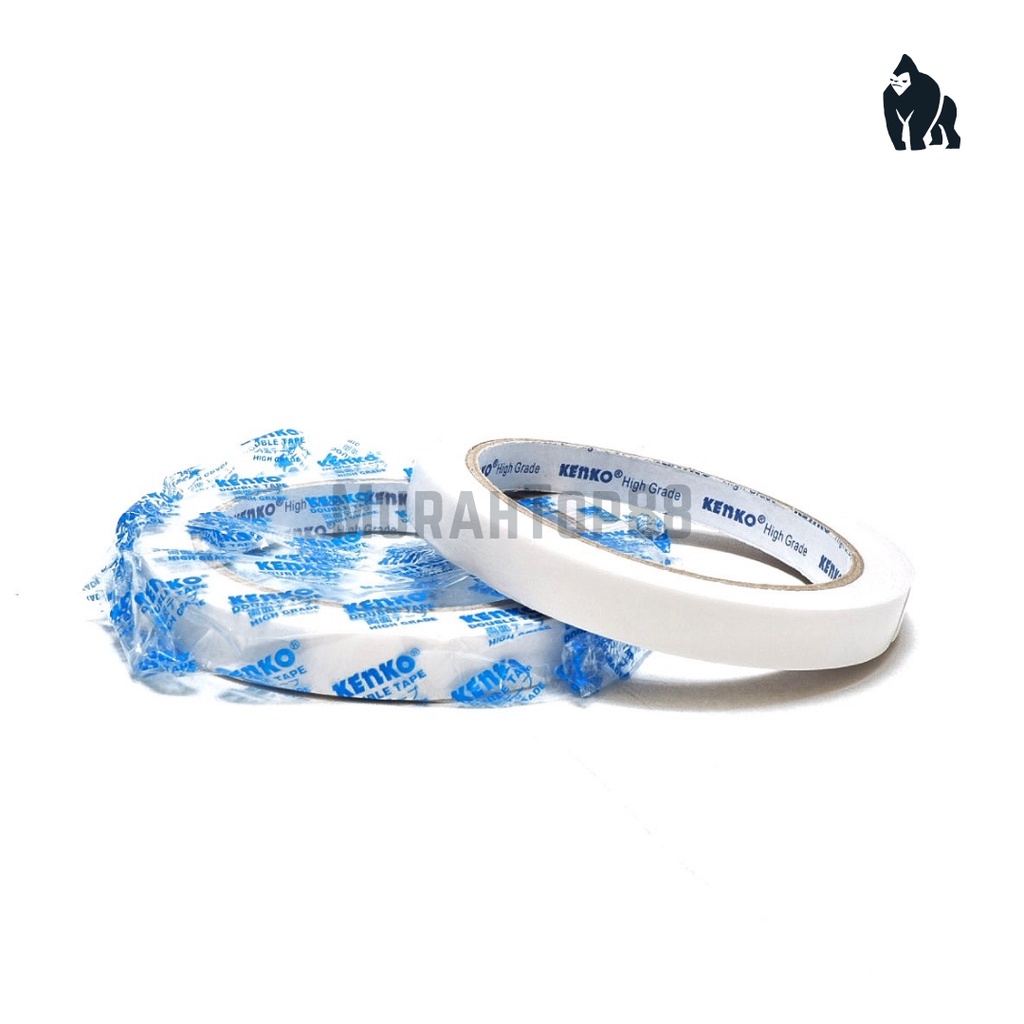 

Double Tape 1/2" Inch Kenko / Perekat 2 Sisi Sedang [12 MM x 15 YARD]