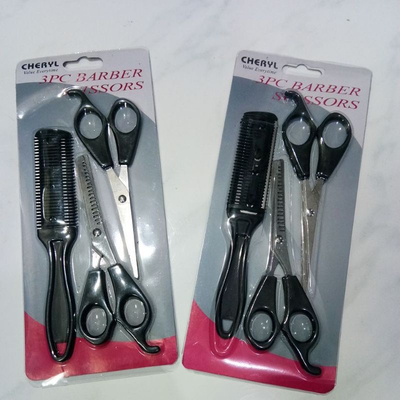 GUNTING POTONG RAMBUT SET 3 IN 1 , 5 IN 1