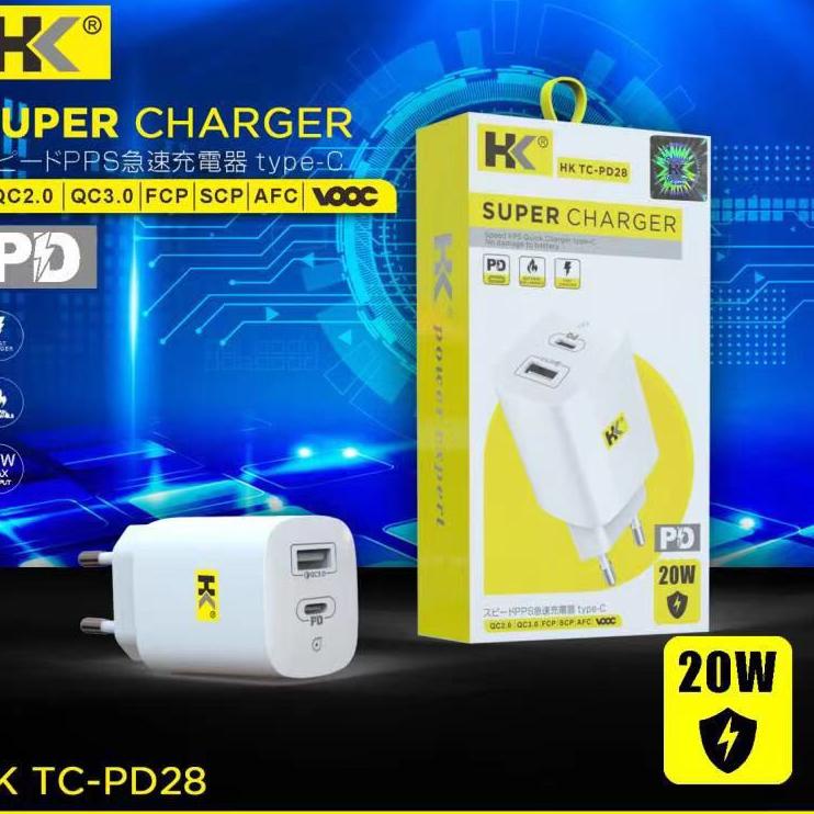 Serbuuuu.. BATOK HK D28 PD 20W Qualcomm 3.0 3A travel adaptor hk original