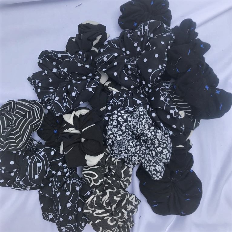 nadiSSE SCRUNCHIE KOREA/IKAT RAMBUT JUMBO/ SCRUNCHIE HITAM/ KUNCIRAN RAMBUT HIJAB/ IKAT RAMBUT CEPOL