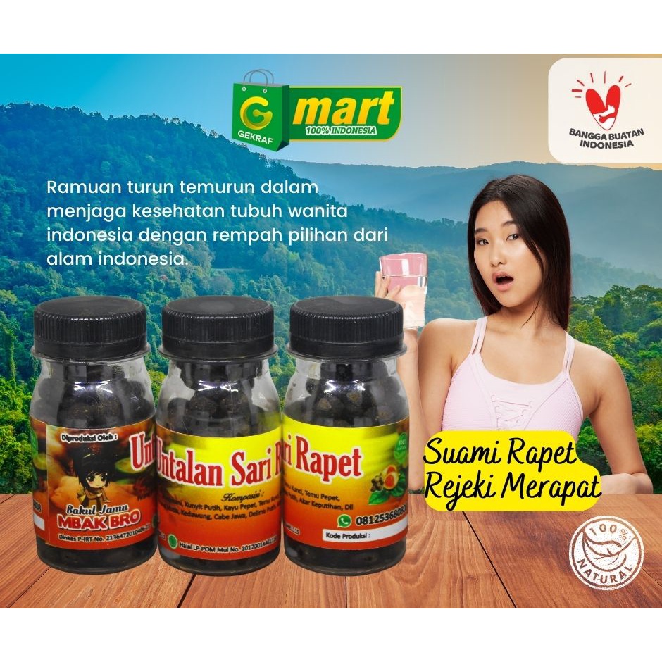 JAMU SARI RAPET UNTALAN SARI RAPET ASLI REMPAH KALIMANTAN Membantu Menyehatkan Alat Vital Kewanitaan