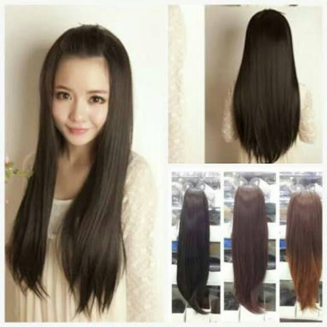 Halfwig panjang curly / lurus (vhjkt)