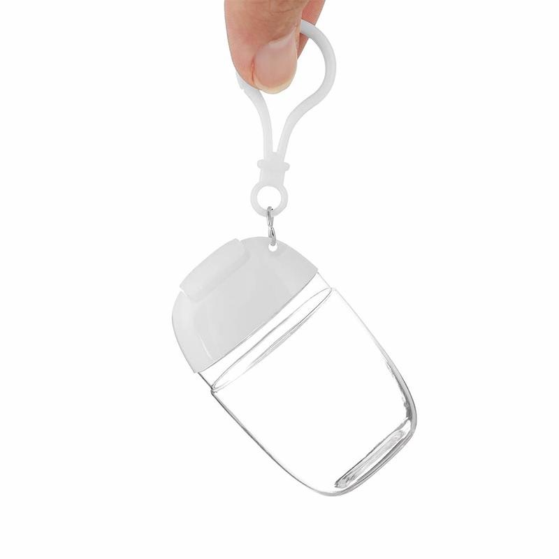 1Piece 30ml Portable Refillable Leakproof Bottles With Hook Keychain Travel Accessories for Toner,  Lotion, Hand Sanitizer and Other Liquids