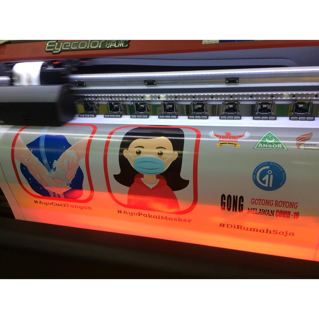 

Stiker vinyl White indoor