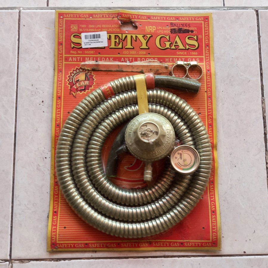 Regulator + Selang Gas LPG merk Safety Gas