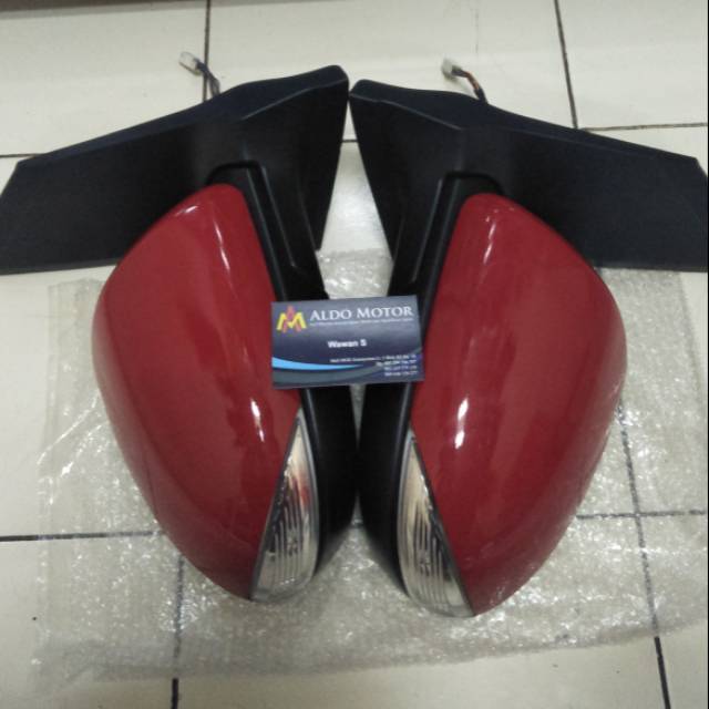 SPION MAZDA 2 MERAH METALIK ORIGINAL SEPASANG