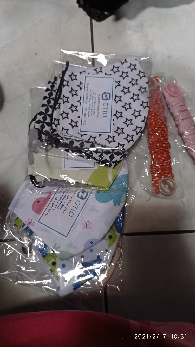 Konektor Masker Polos (untuk Hijab/headloop) Tambahan Penyambung Tali Masker