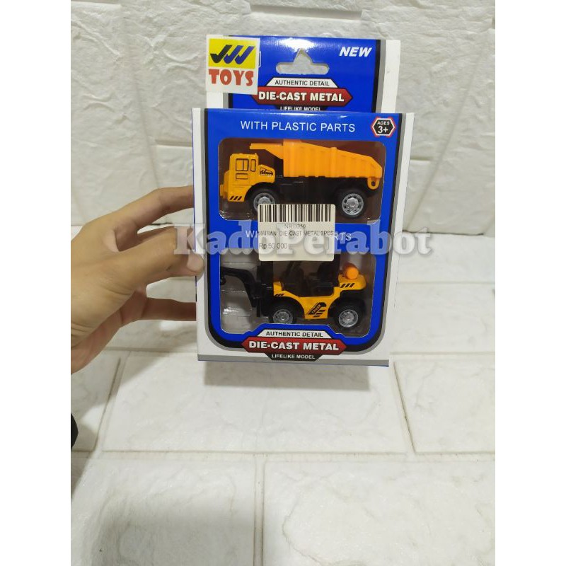 mainan DIECAST METAL 2PCS - diecast mobil truk - mobil truk miniatur