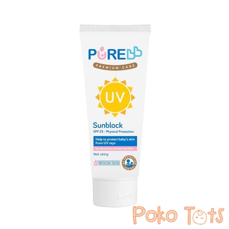 Pure BB Baby Sunblock For Baby Kids 100gr Krim Pelindung Matahari Sun Screen