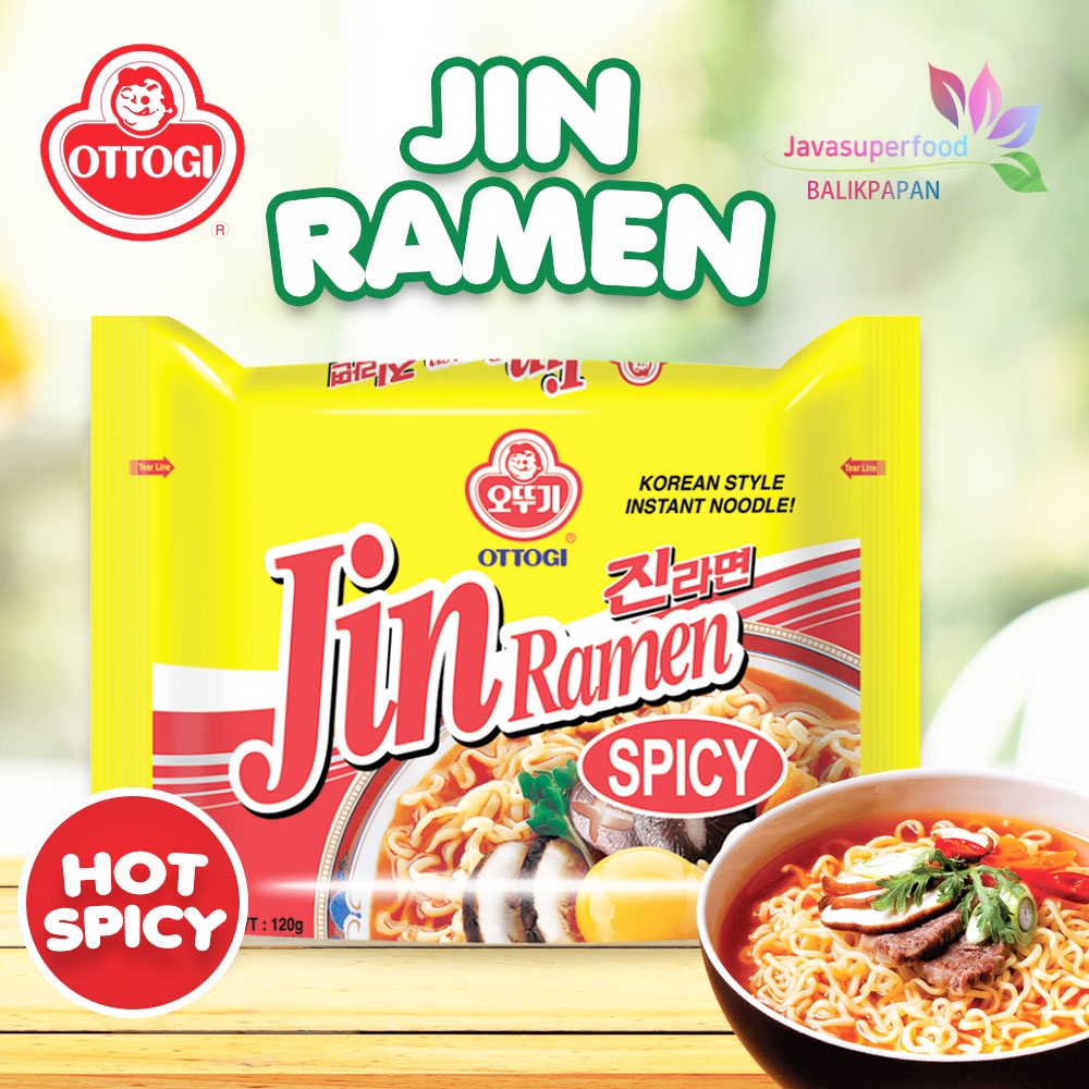 

Ottogi Jin Ramen Hot 120g/Mi Ramen Pedas Asli Korea