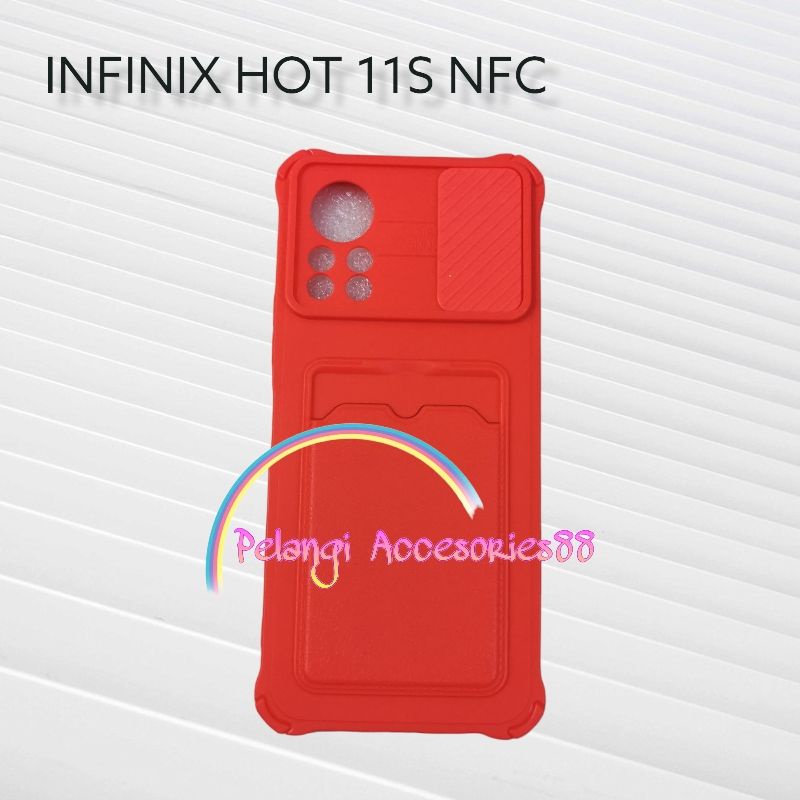 CASE INFINIX HOT 11S NFC CASE SOFTCASE SLEDING WARNA WARNI SLOT CARD