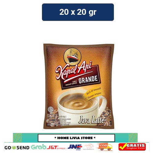 

Kapal Api Grande Java Latte Kopi 20gr x 20