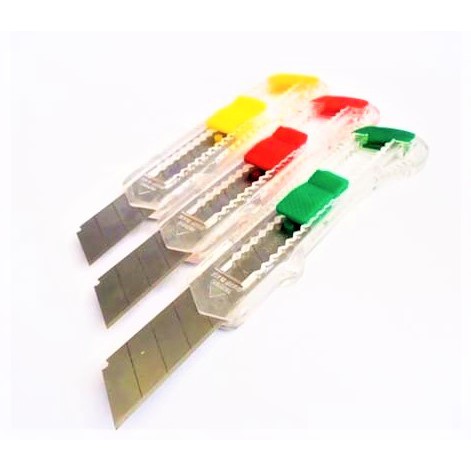 

CUTTER PISAU PEMOTONG KERTAS BESAR 9MM A-18 GUNINDO KATER SILET L 150 PLASTIK BAGUS