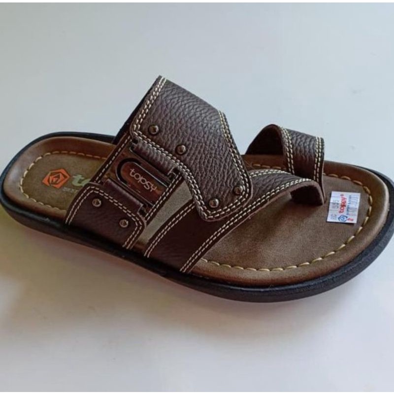 sandal pria slide topsy rc 555 brown
