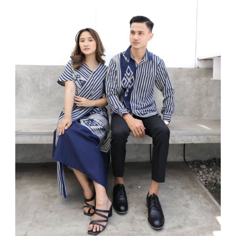 baju tenun couple - baju couple - baju tenun - couple tenun - set tenun - baju prewedding - baju kondangan - dress tenun - tenun troso