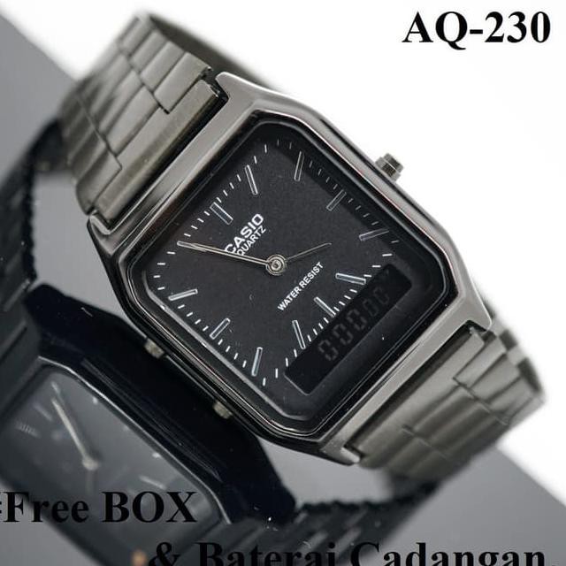 Jam Tangan Pria Analog Unisex Casio Segi Aq