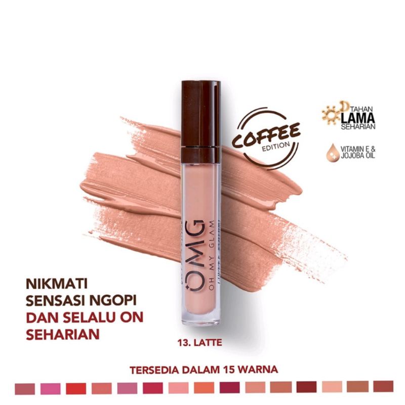 OMG oh my glam matte kiss lip cream coffee edition 3,5 gr