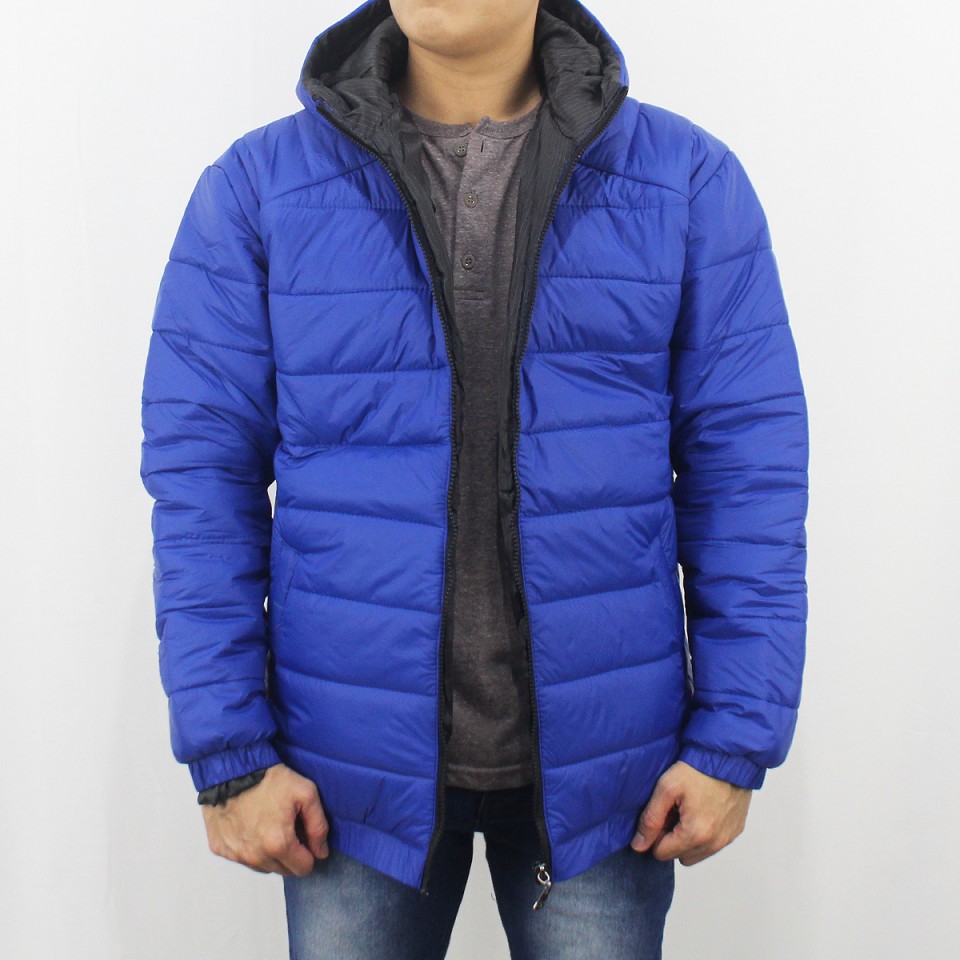 JAKET PUFFER TEBAL PRIA BIRU SIZE M L XL XXL  - JAKET WINTER - JAKET PARASUT TEBAL PRIA - JAKET GUNUNG TEBAL PRIA BIRU