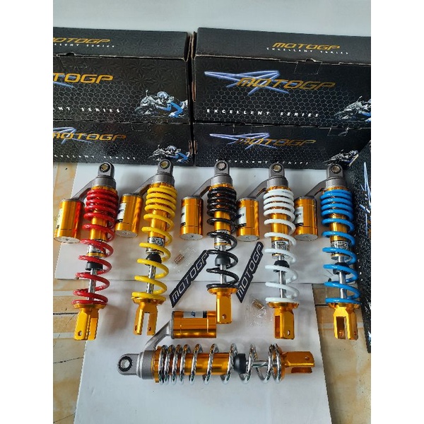 MotoGP-Shockbreaker Tabung Atas 310MM Warna pilihan Buat Motor Matic Honda & Yamaha. Good Quality