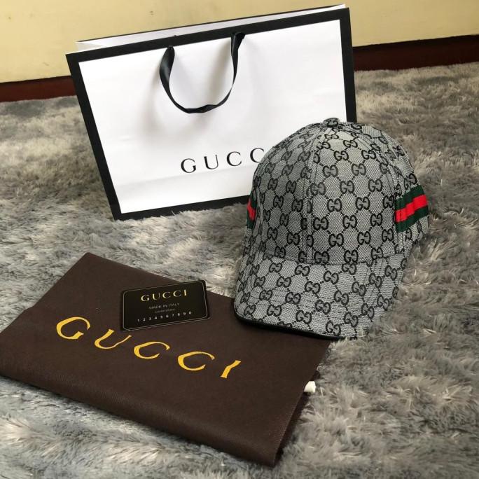 Topi Gucci Greey 1-1 Mirror Original Quality Terlaris