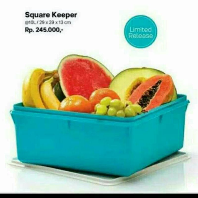 SQUARE KEEPER 10 LITER TUPPERWARE MURAH