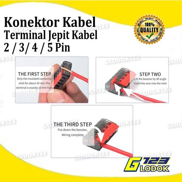 Konektor Connector Cable Terminal Cucuk Tusuk Jepit Kabel 2 3 4 5 Pin