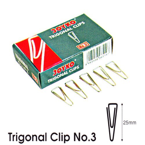 trigonal clips no 3 joyko clip paper klip kertas penjepit