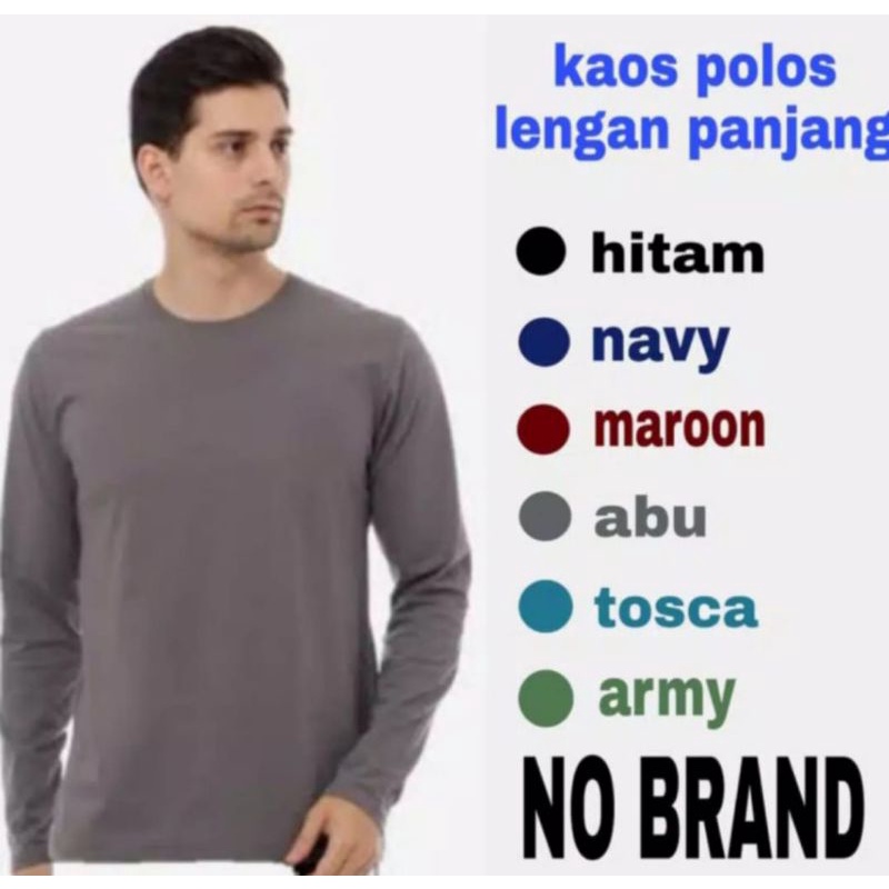 kaos polos lengan panjang