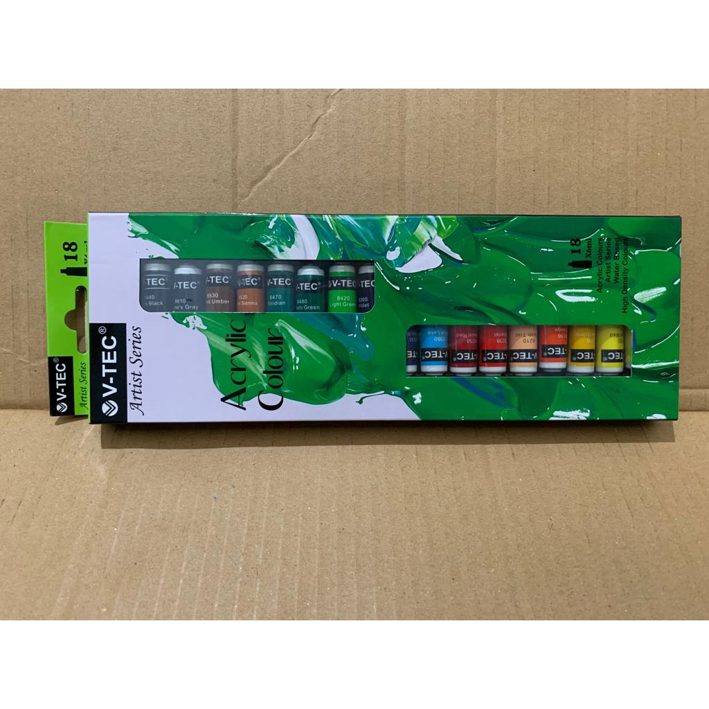 

V-Tec Vtec Cat Acrylic Colour 18 Color 6ML - Original & Berkualitas