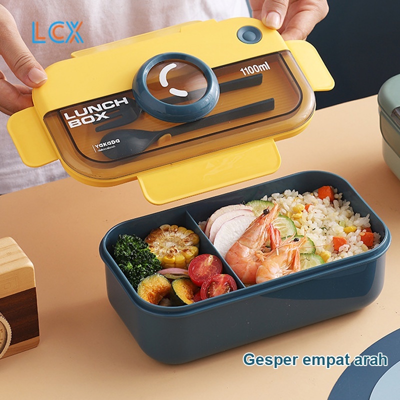 LCX Lunch Box / Anti Bocor Kotak Makan Set BPA FREE / ​Free Sendok Tempat Makan