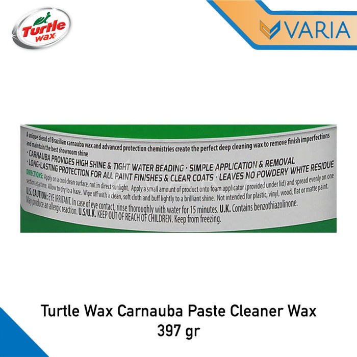 Turtle Wax Carnauba Paste Cleaner Wax 397 gr