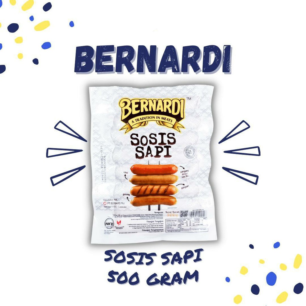 

ADDRIELLA - BERNARDI SOSIS SAPI 500gr | BERNARDI/FROZENFOOD/FROZENFOOD MURAH