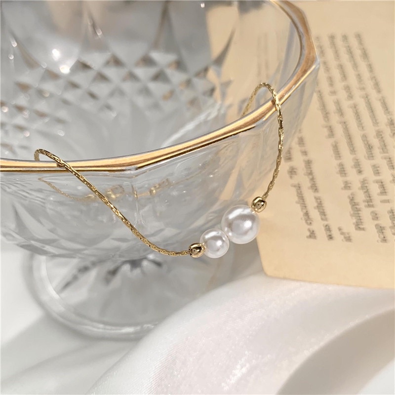 gelang serut new mutiara cantik terbaru keren titanium asli diamonde