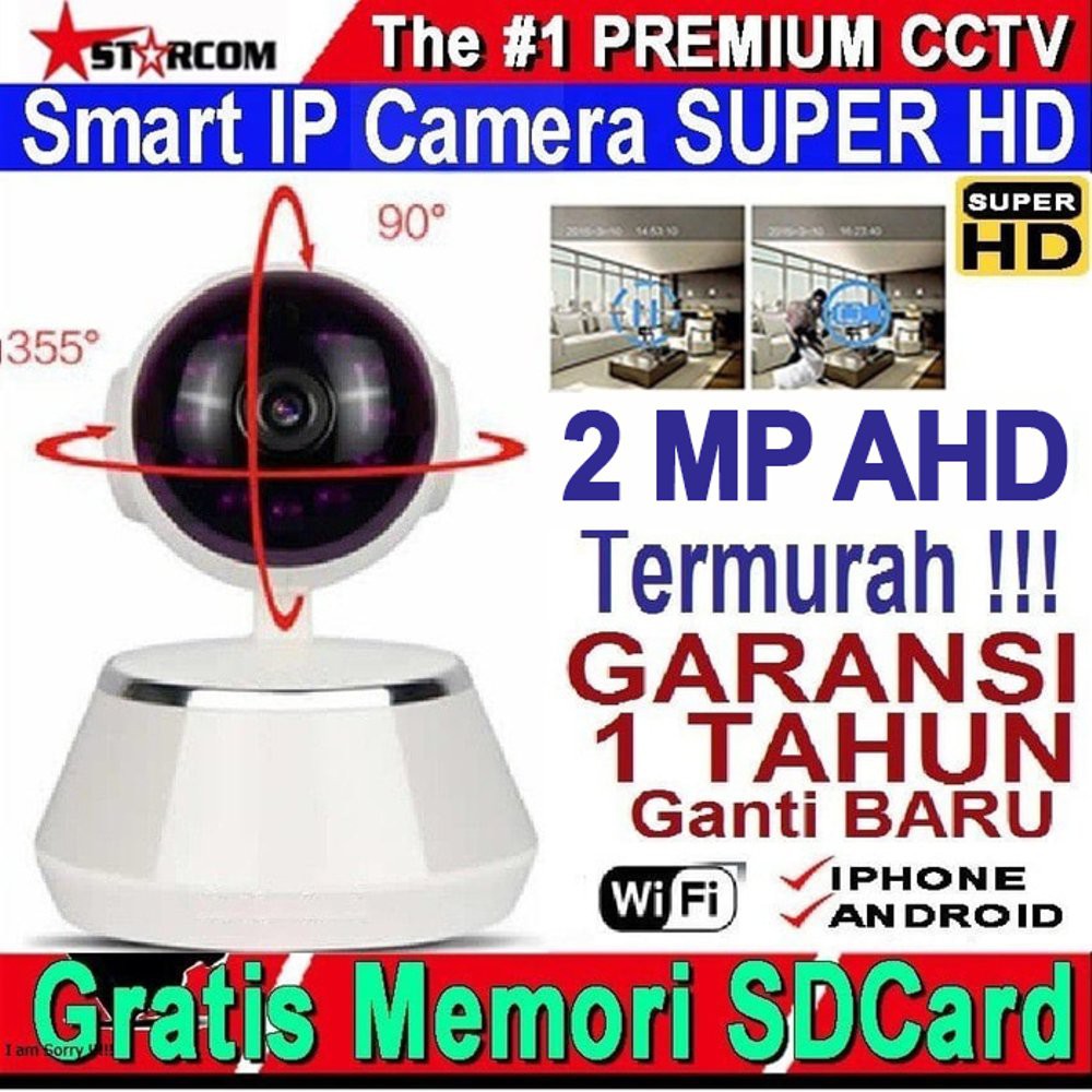 IP CAMERA ROBOT 1.3 MEGAPIXEL KAMERA CCTV ONVIF P2P WIRELESS INC.64GB MURAH & TERMURAH