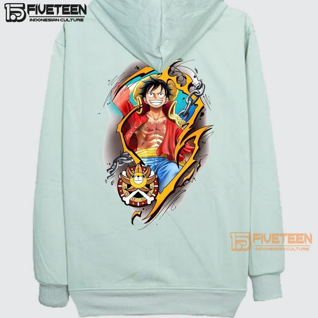 sweater oversize xxxl jumbo wanita warna hijau mint sablon one peace sablon depan belakang fifteen15 hoodie pria distro original brand bahan tebal jaket cowok terbaru 2023 distro zipper hoodie oversize premium fvth